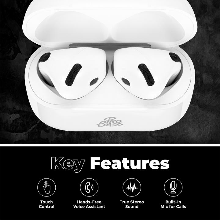 Pro Bass Air - TWS Earphone - White – photo 3